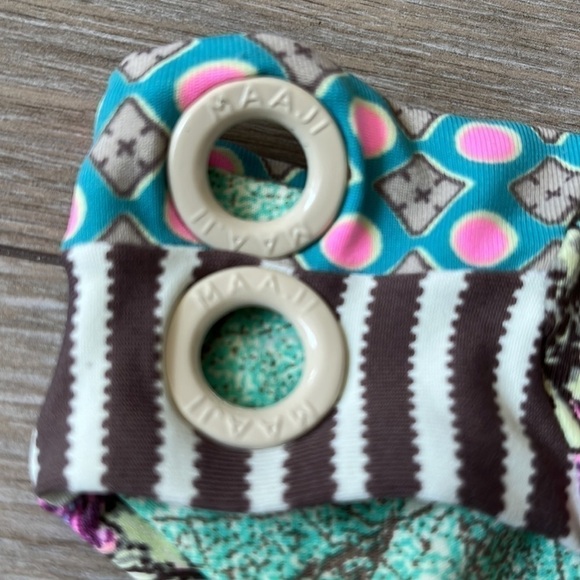 MAAJI & NANETTE LEPORE Mix and Match Floral Print Bikini Reversible Bottom M - Picture 9 of 11